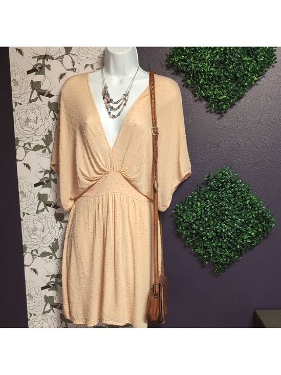 a father's love Dresses & Skirts - Chic Peach Bat Wing Style Mini Dress